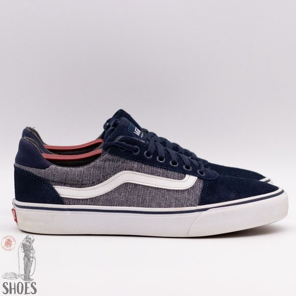 Vans Old Skool Blue Suede and Grey Corduroy Sneakers Men's 10